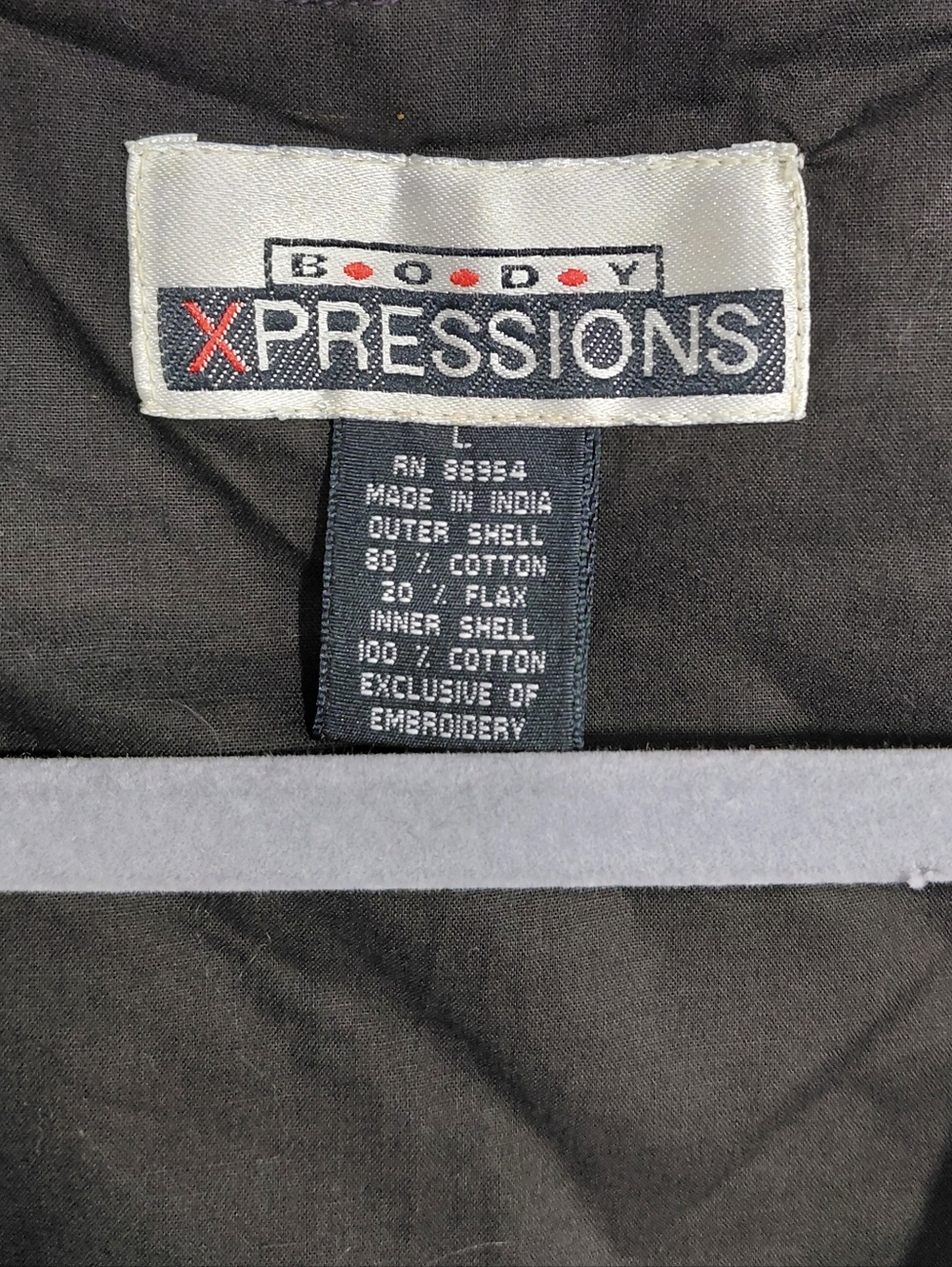 Black Embroidered V-Neck Vest by Expressions - Picture 4 of 5